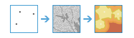 Calculate Travel Cost tool illustration