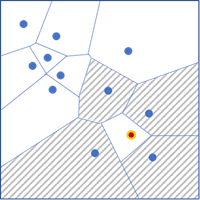 Delaunay triangulation neighborhood