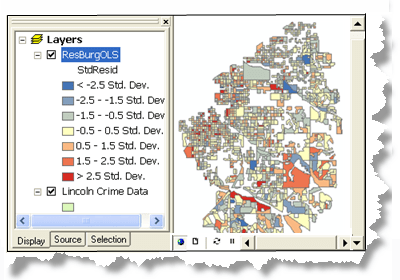 Mapped residuals