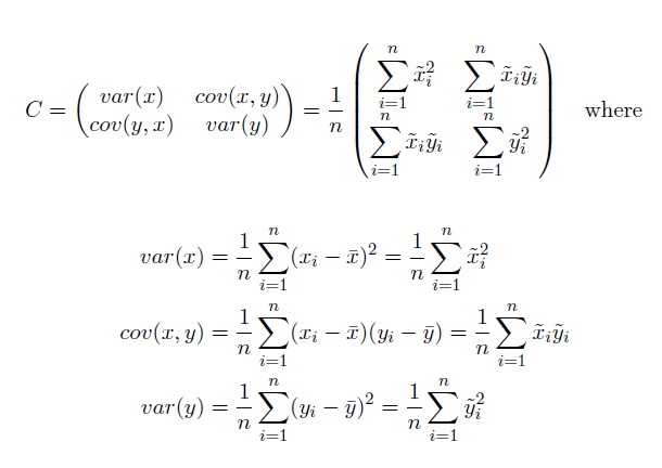 Mathematics behind the Standard Deviational Ellipse tool