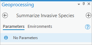 Summarize Invasive Species geoprocessing tool