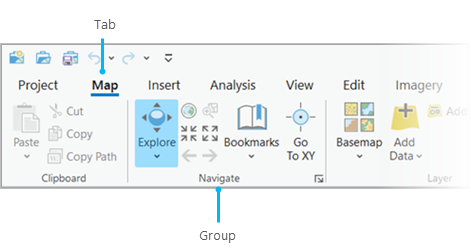 ArcGIS Pro ribbon