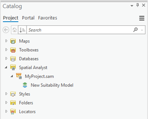 Suitability Modeler Catalog structure example