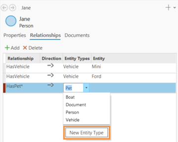 Create a new entity type with the provided name.