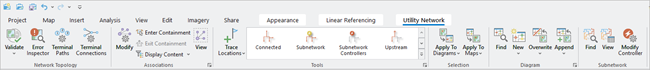 Utility Network tab