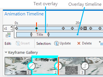 Overlay timeline for animations