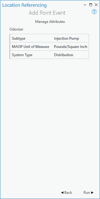 Manage Attributes table