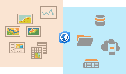 Diagram of the two kinds of items in a project