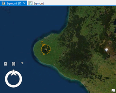 Imagery map of Taranaki region in New Zealand