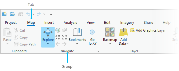 ArcGIS Pro ribbon