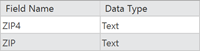 Example of reference data attribute fields