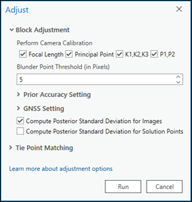 Adjustment settings