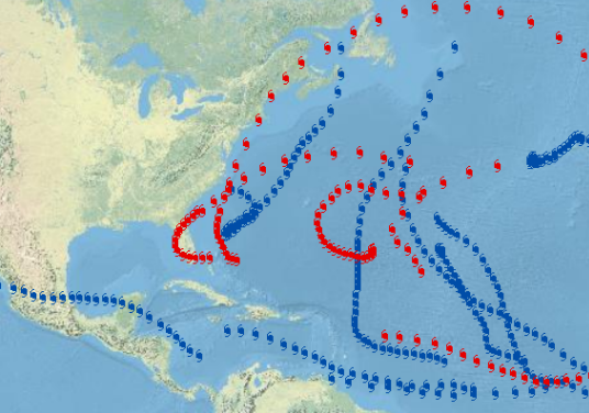 Time offset on a map