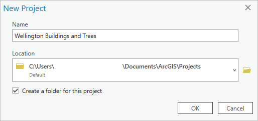 New Project dialog box