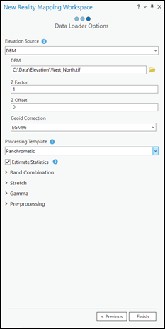 Data Loader Options pane