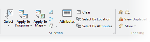 Selection group on the Network Diagram tab