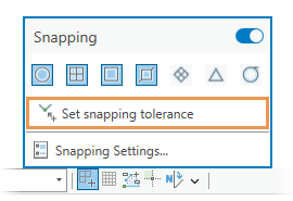 Set snapping tolerance