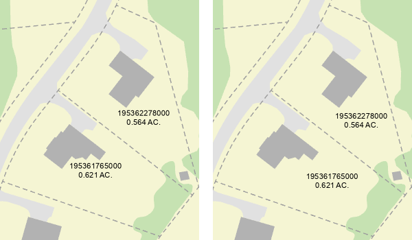 Avoid overlapping labeled polygons as if holes example.