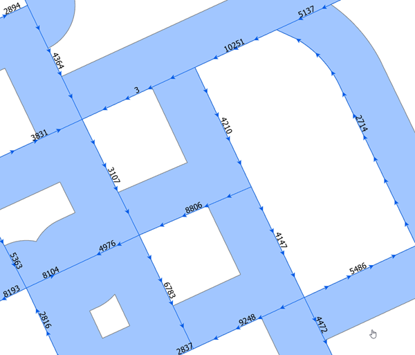 Side type buffer output with the Dissolve all output features into a single feature option