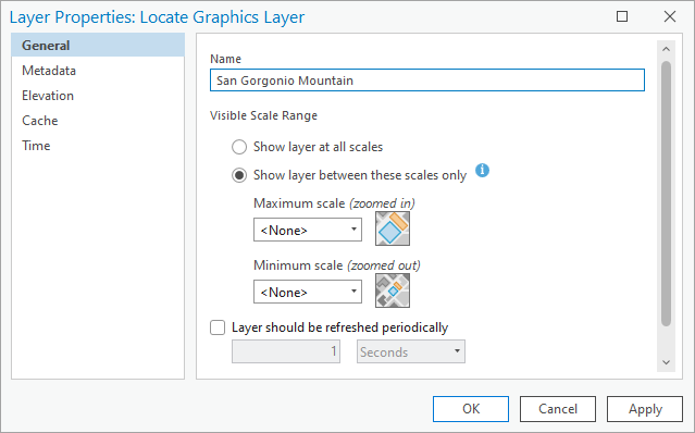 Layer Properties dialog box