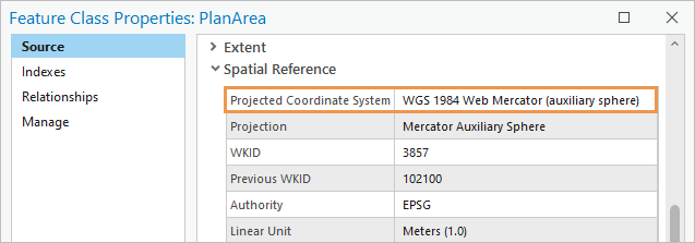 Feature Class Properties dialog box