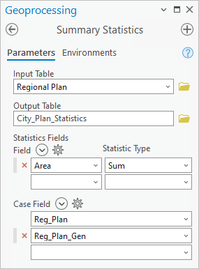 The Summary Statistics tool