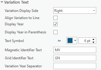 Variation Text options