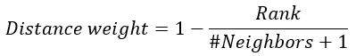 Distance weight formula