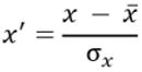 Z-score formula