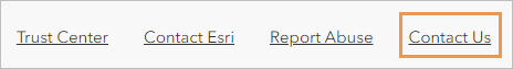 The Contact Us link is located on the organization home page.