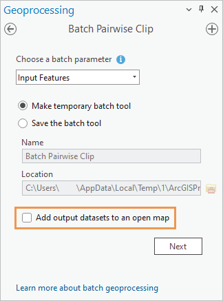 Batch Pairwise Clip tool