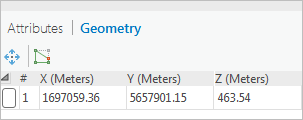 Geometry tab in the Attributes pane