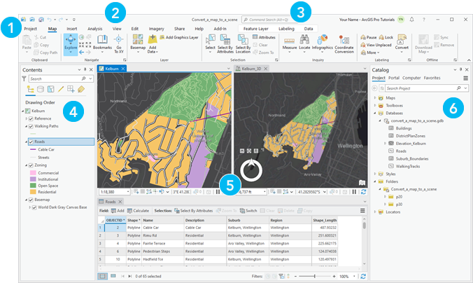 ArcGIS Pro user interface