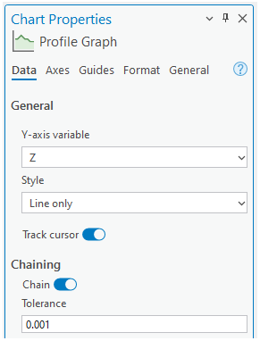 Chaining section on the Data tab