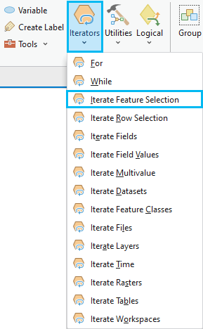 Adding the Iterate Feature Selection tool