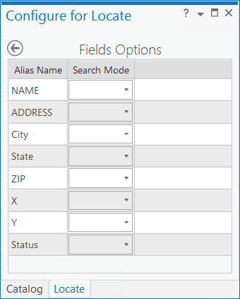 Configure for Locate view