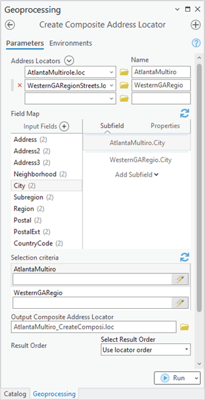 Create Composite Address Locator tool