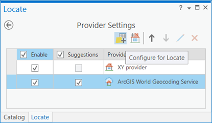 Add layer to Locate providers list