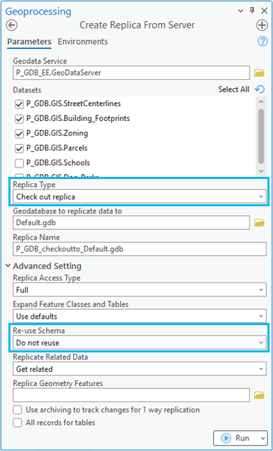 Create a check out replica with the Re-use Schema option on the Create Replica From Server tool