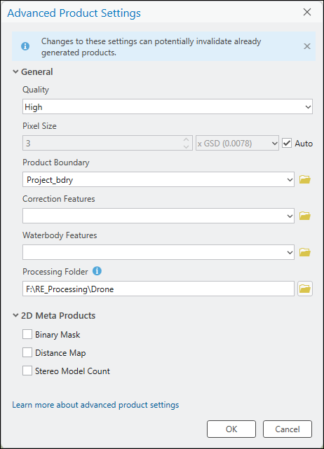 Advanced settings for multiple products