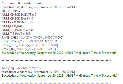 Tie point log