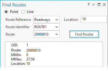 Find Routes pane