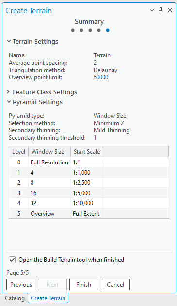 Summary page