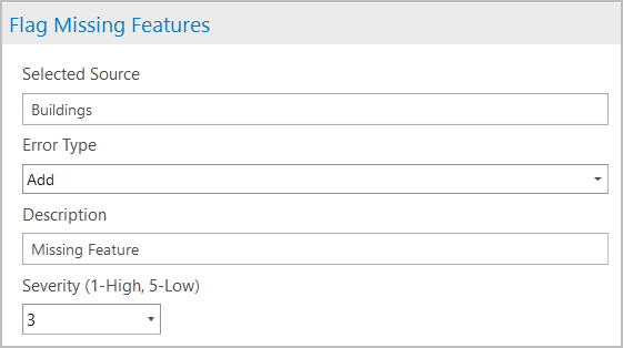 Flag Missing Features parameters