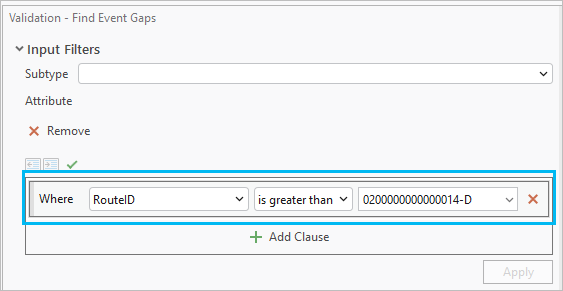 Route Attribute filter