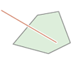 Line and polygon intersect