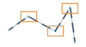 Dash symbol effect without control points