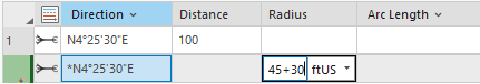 Calculator shortcuts in the traverse