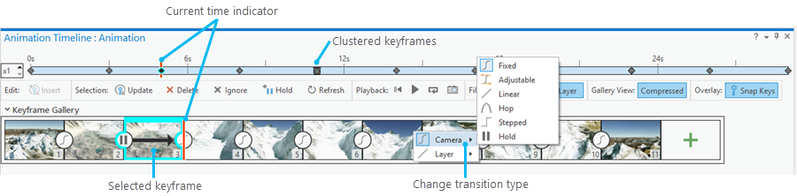 Animation Timeline pane