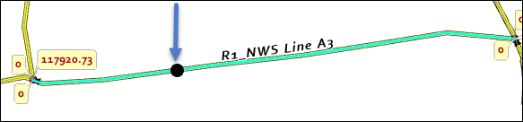 Centerline to be split by measure